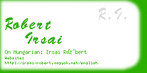 robert irsai business card